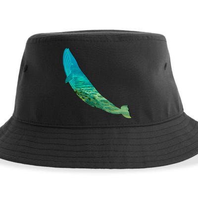 Humpback Whale Lovers Silhouette Earth Day And Ocean Week Gift Sustainable Bucket Hat