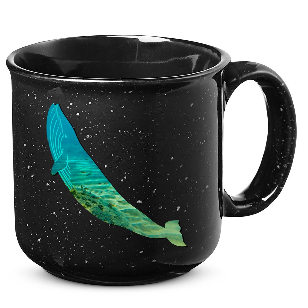 Humpback Whale Lovers Silhouette Earth Day And Ocean Week Gift 15oz Campfire Ceramic Mug