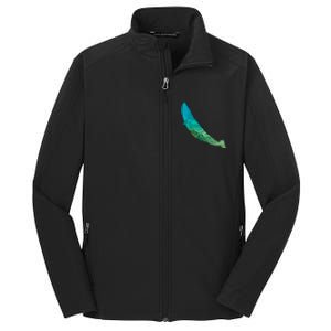 Humpback Whale Lovers Silhouette Earth Day And Ocean Week Gift Core Soft Shell Jacket