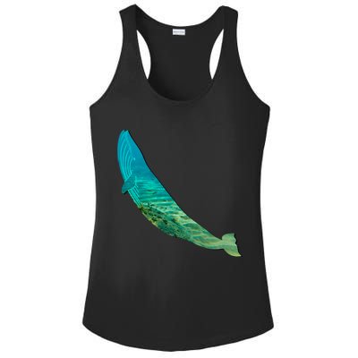 Humpback Whale Lovers Silhouette Earth Day And Ocean Week Gift Ladies PosiCharge Competitor Racerback Tank