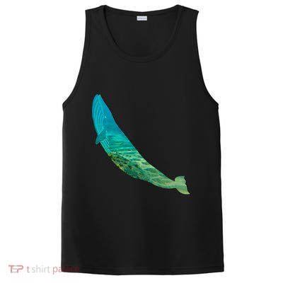 Humpback Whale Lovers Silhouette Earth Day And Ocean Week Gift PosiCharge Competitor Tank