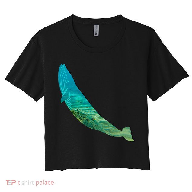 Humpback Whale Lovers Silhouette Earth Day And Ocean Week Gift Crop Top