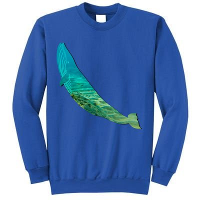 Humpback Whale Lovers Silhouette Earth Day And Ocean Week Gift Sweatshirt