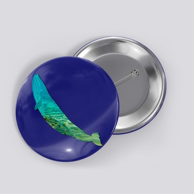 Humpback Whale Lovers Silhouette Earth Day And Ocean Week Gift Button