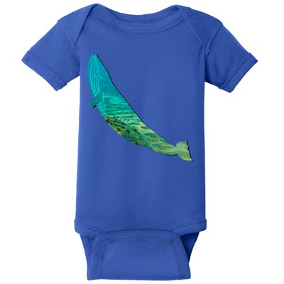 Humpback Whale Lovers Silhouette Earth Day And Ocean Week Gift Baby Bodysuit
