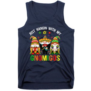 Hangin With My Gnomigos 3 Mexican Gnomes Cinco De Mayo Tank Top