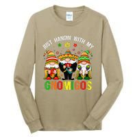 Hangin With My Gnomigos 3 Mexican Gnomes Cinco De Mayo Tall Long Sleeve T-Shirt