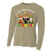 Hangin With My Gnomigos 3 Mexican Gnomes Cinco De Mayo Cooling Performance Long Sleeve Crew