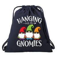 Hanging With My Gnomies Gnomes Christmas Squad Drawstring Bag