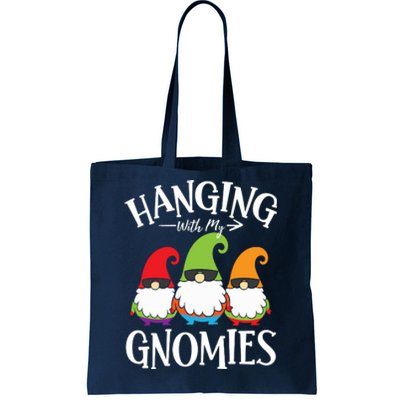 Hanging With My Gnomies Gnomes Christmas Squad Tote Bag