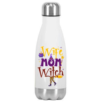 Halloween Wife Mom Witch Spooky Witchy Trick Or Treat Party Gift Stainless Steel Insulated Water Bottle