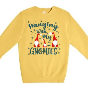 Hanging With My Gnomies Christmas Winter Premium Crewneck Sweatshirt