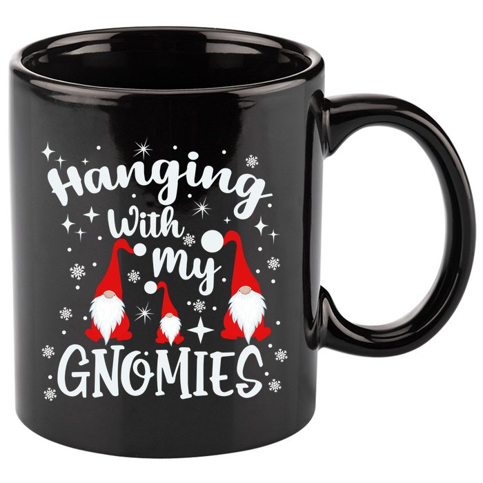 Hanging With My Gnomies Christmas Winter 11oz C Handle Ceramic Mug