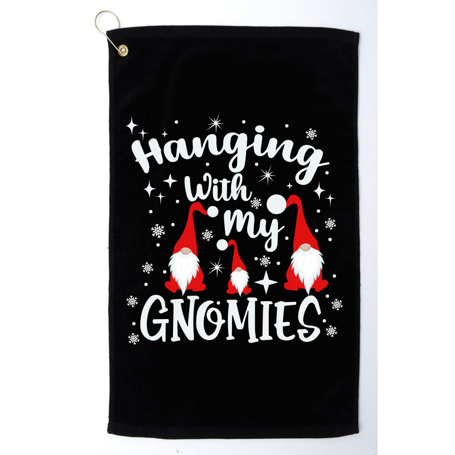 Hanging With My Gnomies Christmas Winter Golf Towel