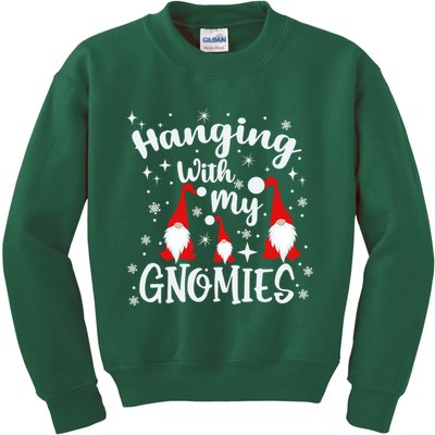 Hanging With My Gnomies Christmas Winter Kids Sweatshirt