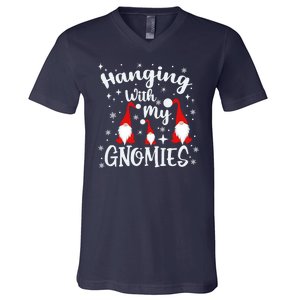 Hanging With My Gnomies Christmas Winter V-Neck T-Shirt