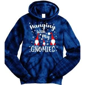 Hanging With My Gnomies Christmas Winter Tie Dye Hoodie