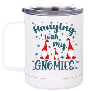 Hanging With My Gnomies Christmas Winter 12 oz Stainless Steel Tumbler Cup