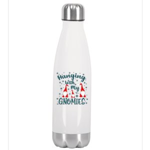 Hanging With My Gnomies Christmas Winter Stainless Steel Insulated Water Bottle