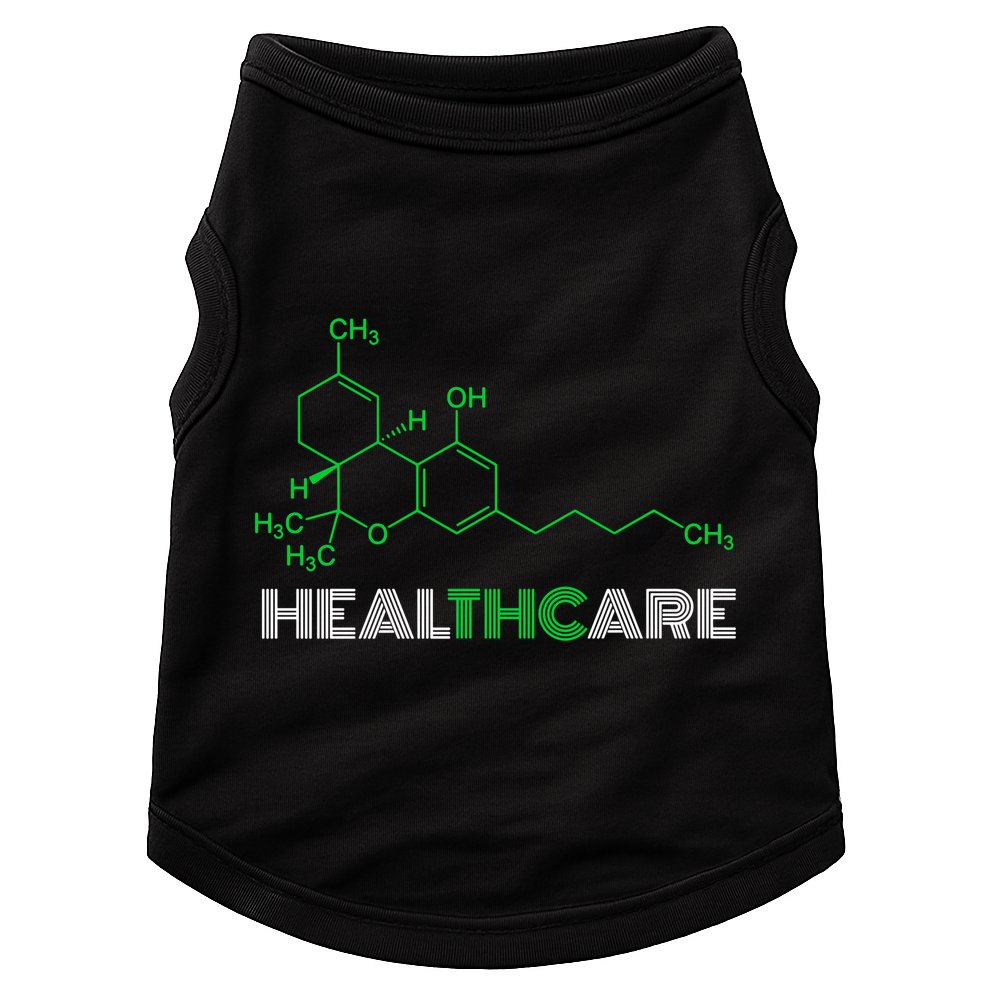 Healthcare Weed Molecule Funny Doggie Tank