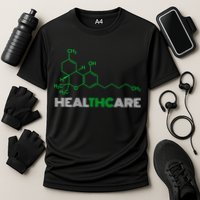 Healthcare Weed Molecule Funny Cooling Performance Crew T-Shirt