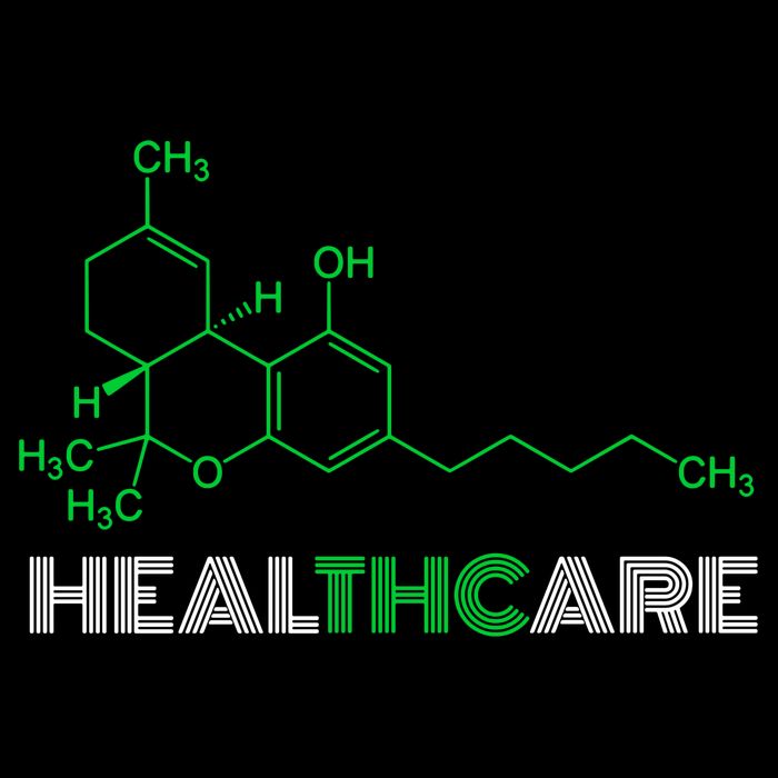 Healthcare Weed Molecule Funny Cooling Performance Crew T-Shirt