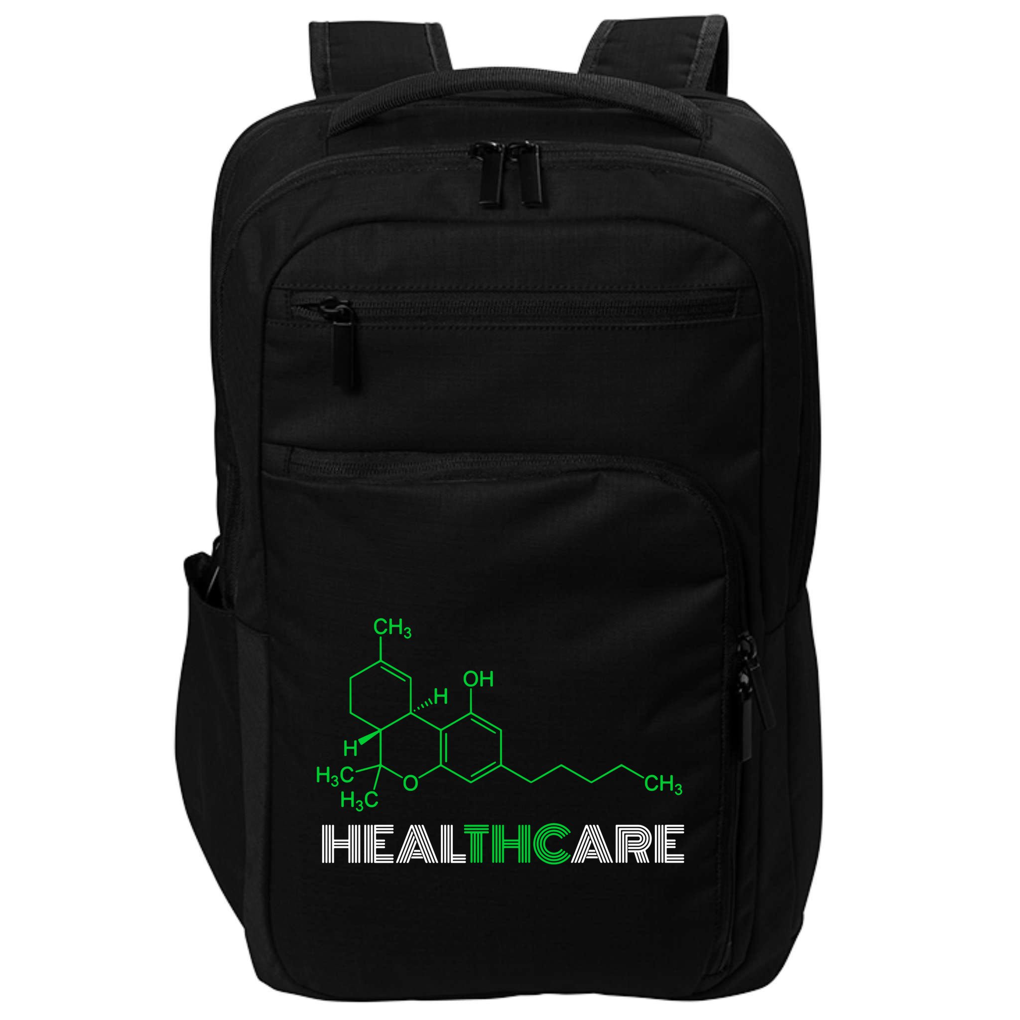 Healthcare Weed Molecule Funny Impact Tech Backpack