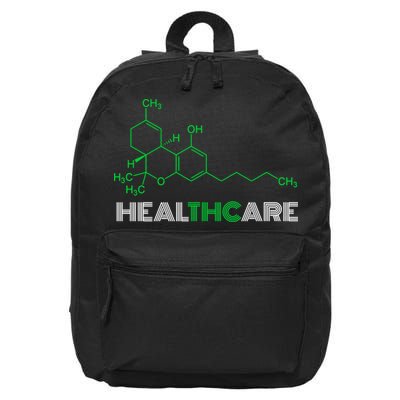 Healthcare Weed Molecule Funny 16 in Basic Backpack