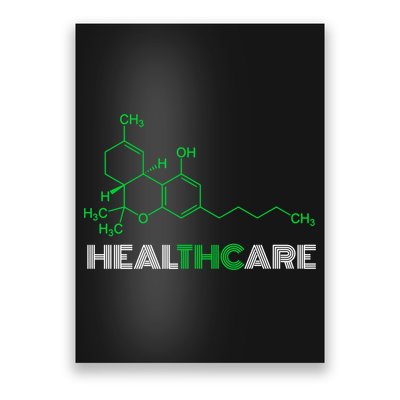 Healthcare Weed Molecule Funny Poster