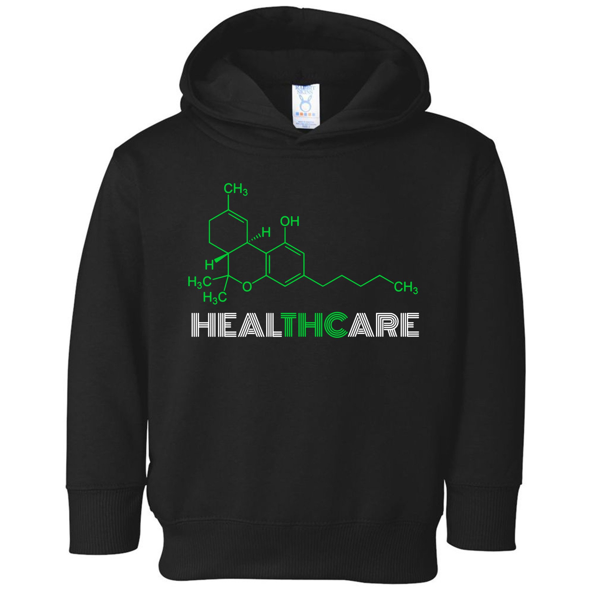 Healthcare Weed Molecule Funny Toddler Hoodie