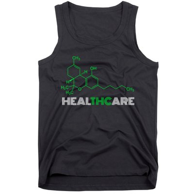 Healthcare Weed Molecule Funny Tank Top