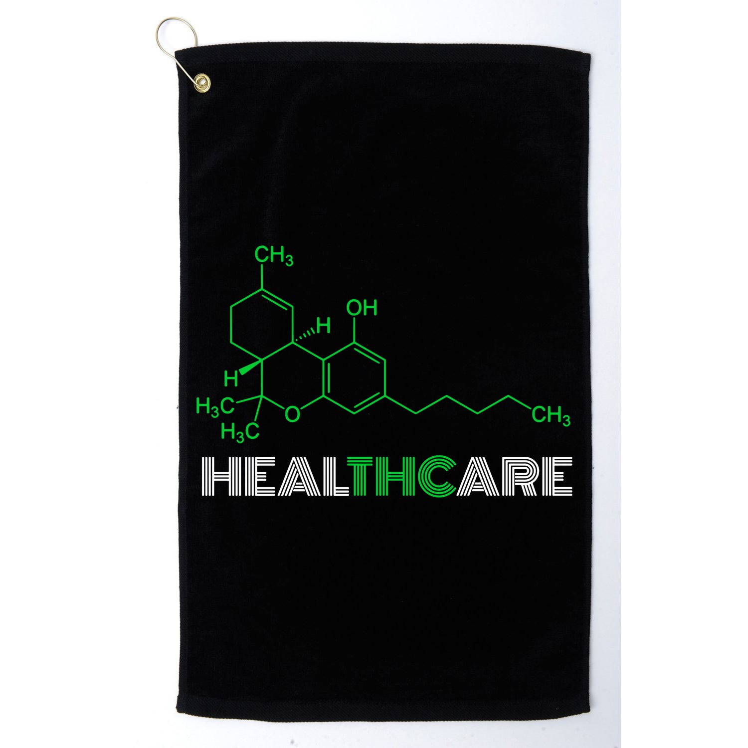 Healthcare Weed Molecule Funny Golf Towel