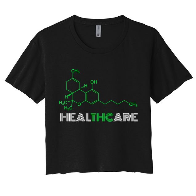Healthcare Weed Molecule Funny Crop Top