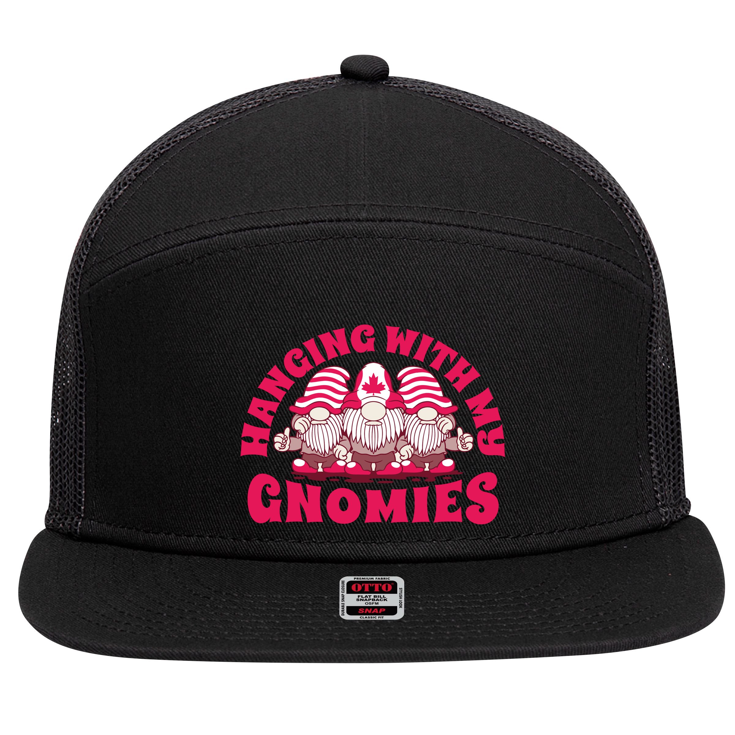Hanging With My Gnomies Canada 7 Panel Mesh Trucker Snapback Hat