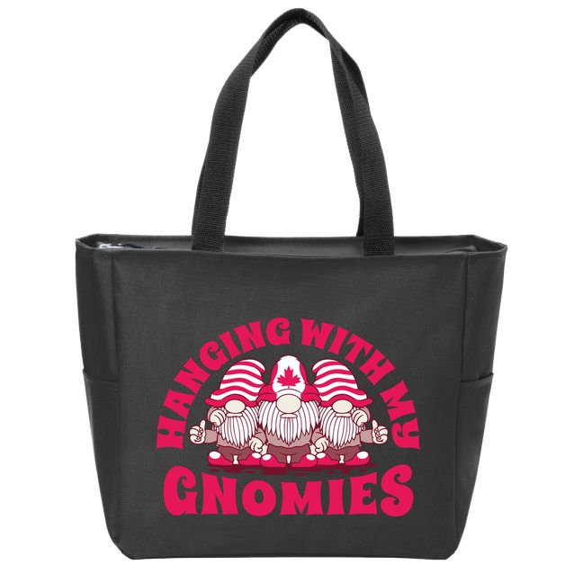 Hanging With My Gnomies Canada Zip Tote Bag