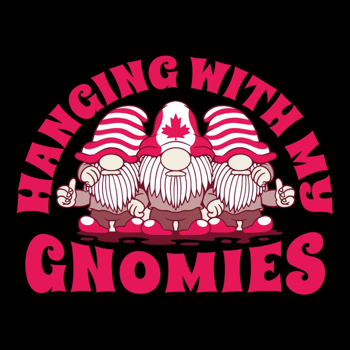 Hanging With My Gnomies Canada Zip Tote Bag