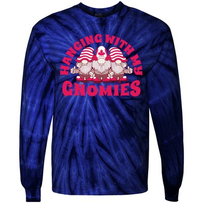 Hanging With My Gnomies Canada Tie-Dye Long Sleeve Shirt