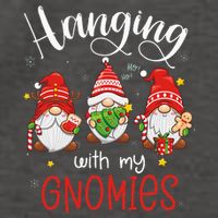 Hanging With My Gnomies Funny Christmas Gnome  Vector Backpack