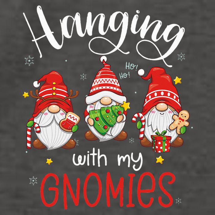 Hanging With My Gnomies Funny Christmas Gnome  Vector Backpack