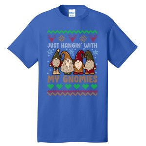 Hangin With My Gnomies Adorable Christmas Gnome Lover Great Gift Tall T-Shirt