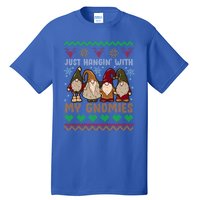 Hangin With My Gnomies Adorable Christmas Gnome Lover Great Gift Tall T-Shirt