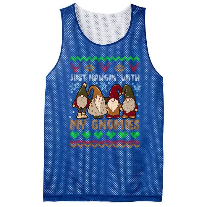 Hangin With My Gnomies Adorable Christmas Gnome Lover Great Gift Mesh Reversible Basketball Jersey Tank