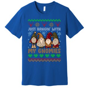 Hangin With My Gnomies Adorable Christmas Gnome Lover Great Gift Premium T-Shirt