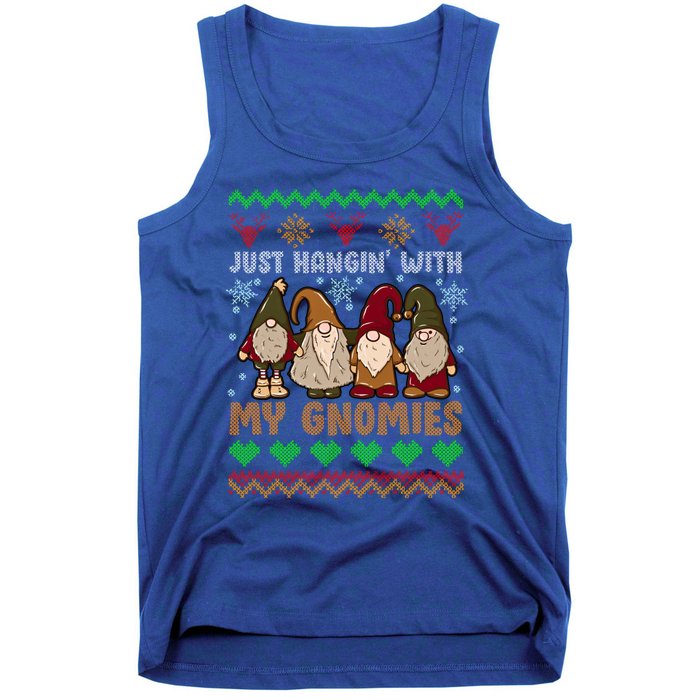 Hangin With My Gnomies Adorable Christmas Gnome Lover Great Gift Tank Top