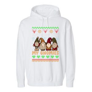 Hangin With My Gnomies Adorable Christmas Gnome Lover Great Gift Garment-Dyed Fleece Hoodie