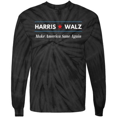 Harris Walz Make America Sane Again Tie-Dye Long Sleeve Shirt