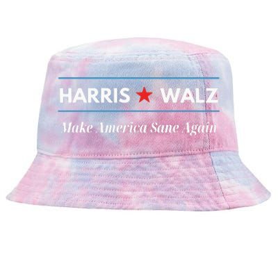 Harris Walz Make America Sane Again Tie-Dyed Bucket Hat