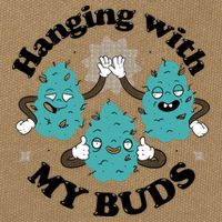 Hanging With My Buds Funny Marijuana Cotton Canvas Backpack