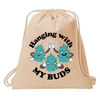Hanging With My Buds Funny Marijuana Drawstring Bag