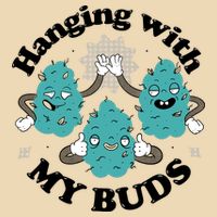 Hanging With My Buds Funny Marijuana Drawstring Bag